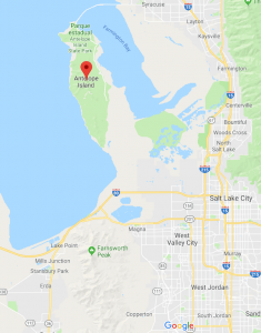 Mapa para Antelope Island.
