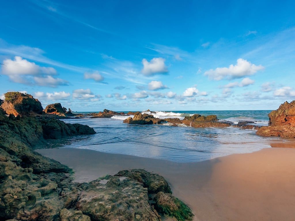 Conheça a praia de Tambaba no litoral sul de João Pessoa!Piscinas naturais, área naturalista e um pequeno coqueiro que cresceu sobre uma rocha fazem do lugar ainda mais incrível! Clique para ler. #euamojampa